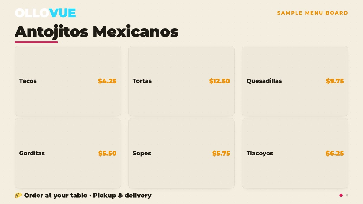Paper grid menu look