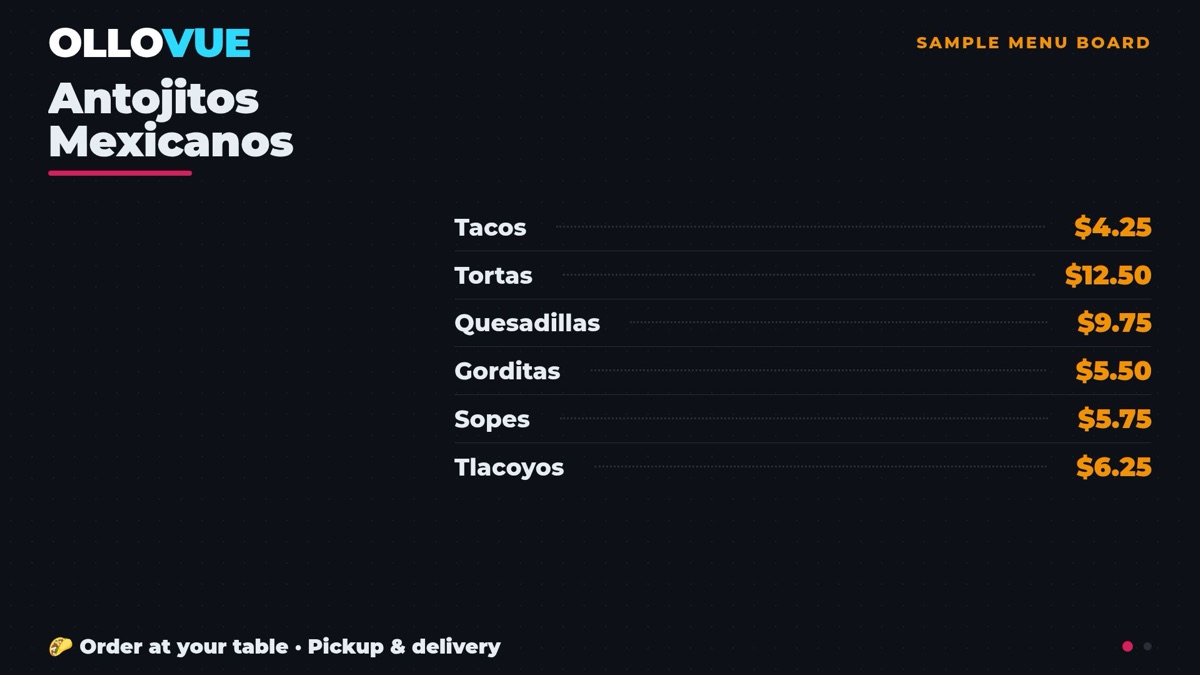 Dark rail menu look